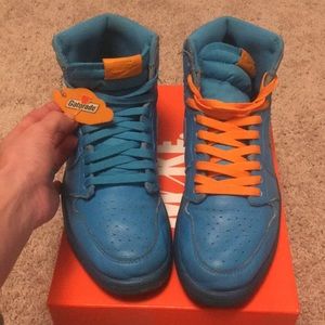 Jordan 1 Gatorade Cool Blue / 9.5 / very good con.